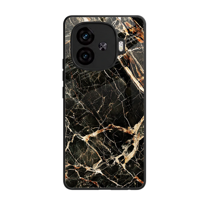 Midnight Gold back phone cover | glass case for iqoo neo 10r 5g