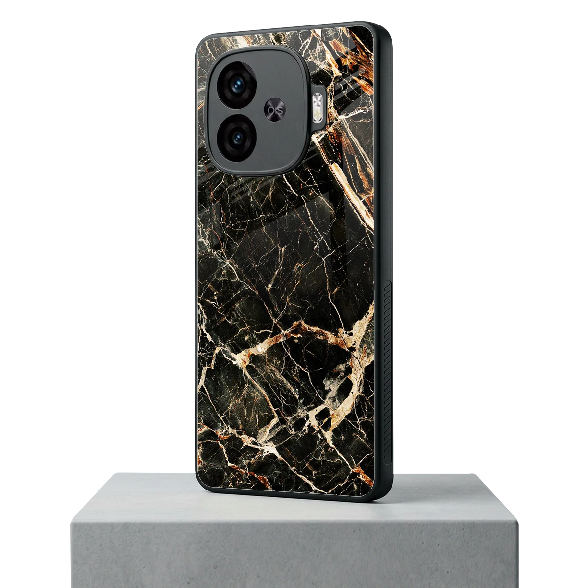 Midnight Gold iqoo neo 10r 5g mobile cover | shockproof glass phone case