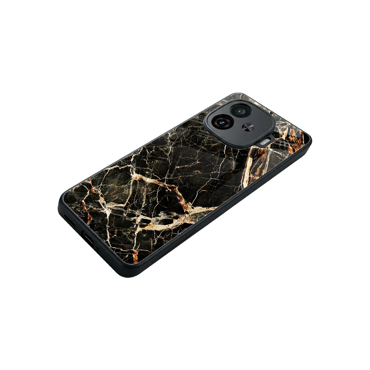 Midnight Gold stylish phone case for iqoo neo 10r 5g | glossy glass and slim fit