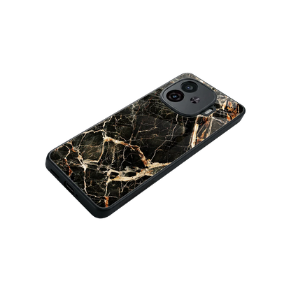 Midnight Gold stylish phone case for iqoo neo 10r 5g | glossy glass and slim fit