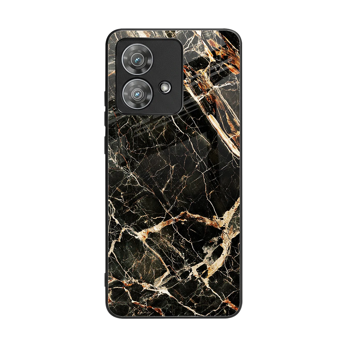 Midnight Gold back phone cover | glass case for motorola edge 40 neo 5g