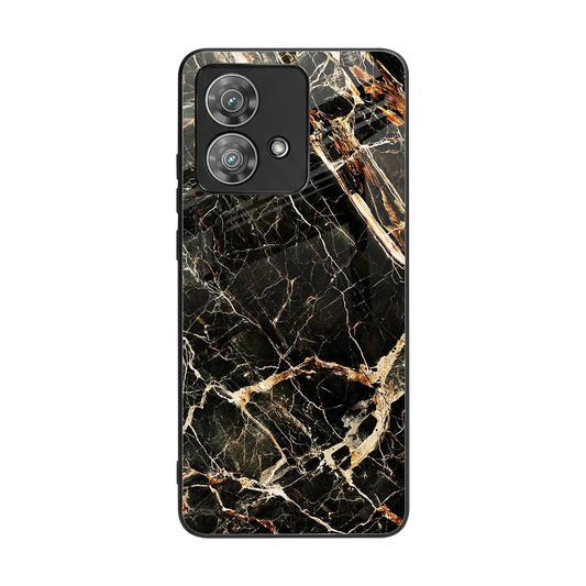 Midnight Gold back phone cover | glass case for motorola edge 40 neo 5g