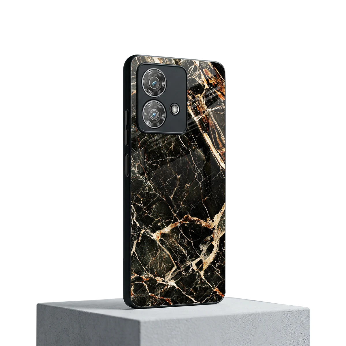 Midnight Gold motorola edge 40 neo 5g mobile cover | shockproof glass phone case