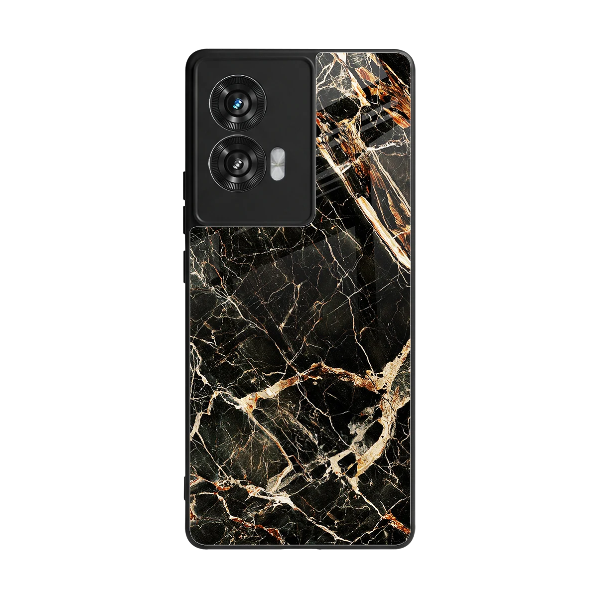 Midnight Gold back phone cover | glass case for motorola edge 50 fusion