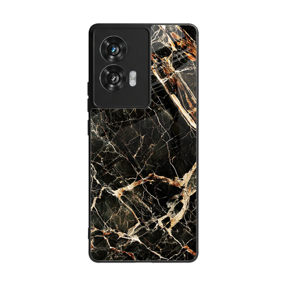 Midnight Gold back phone cover | glass case for motorola edge 50 fusion