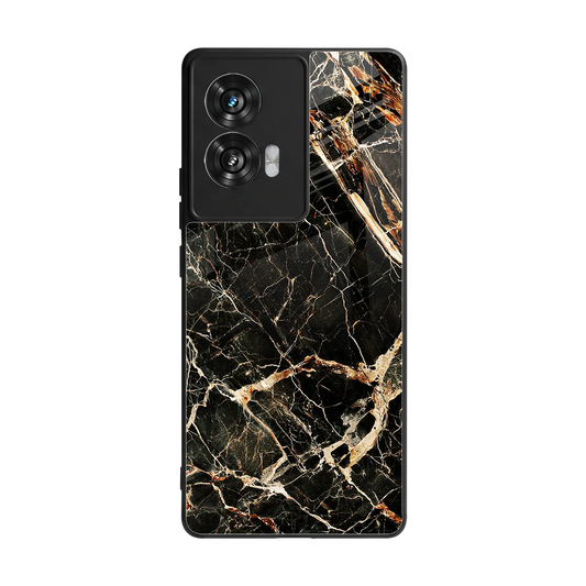 Midnight Gold back phone cover | glass case for motorola edge 50 fusion