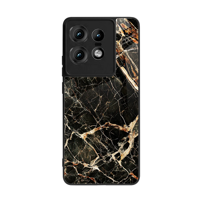 Midnight Gold back phone cover | glass case for motorola edge 50 pro