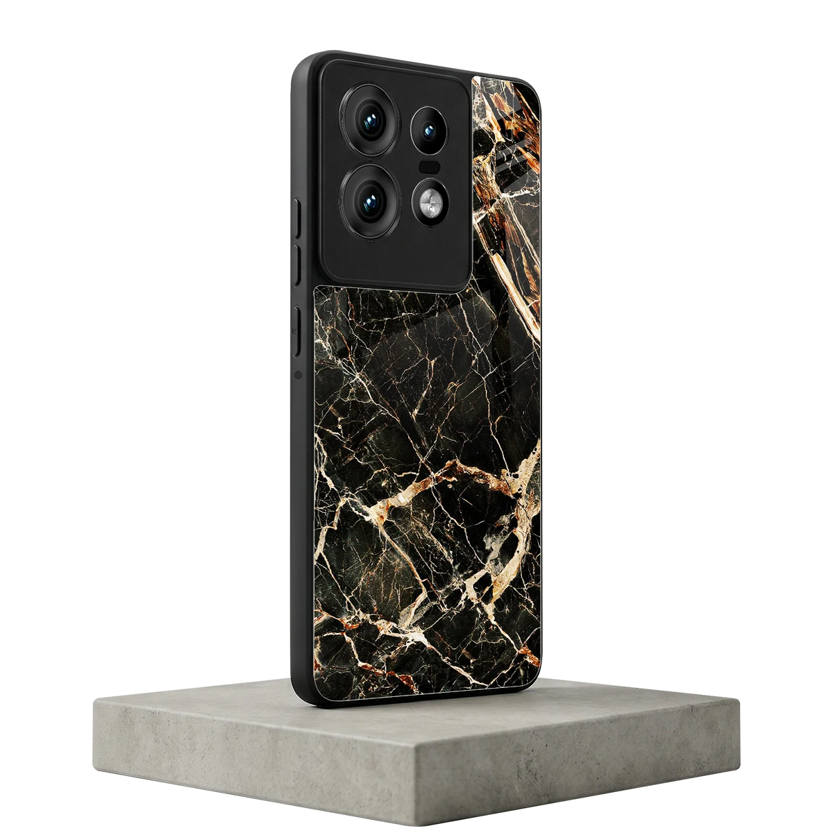Midnight Gold motorola edge 50 pro mobile cover | shockproof glass phone case