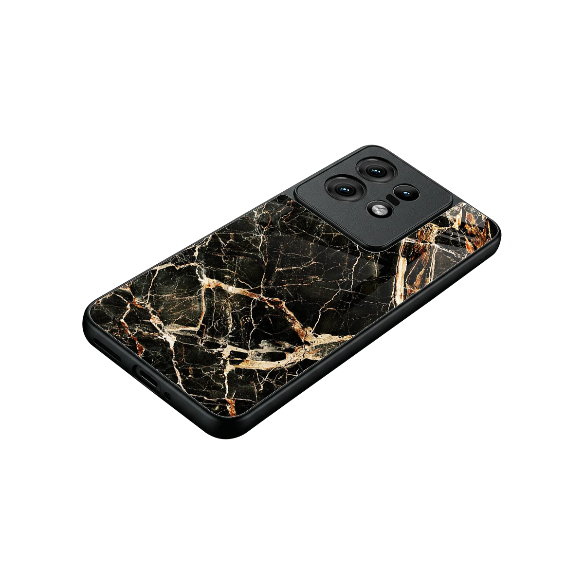 Midnight Gold stylish phone case for motorola edge 50 pro | glossy glass and slim fit