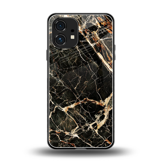 Midnight Gold back phone cover | glass case for nothing phone 1