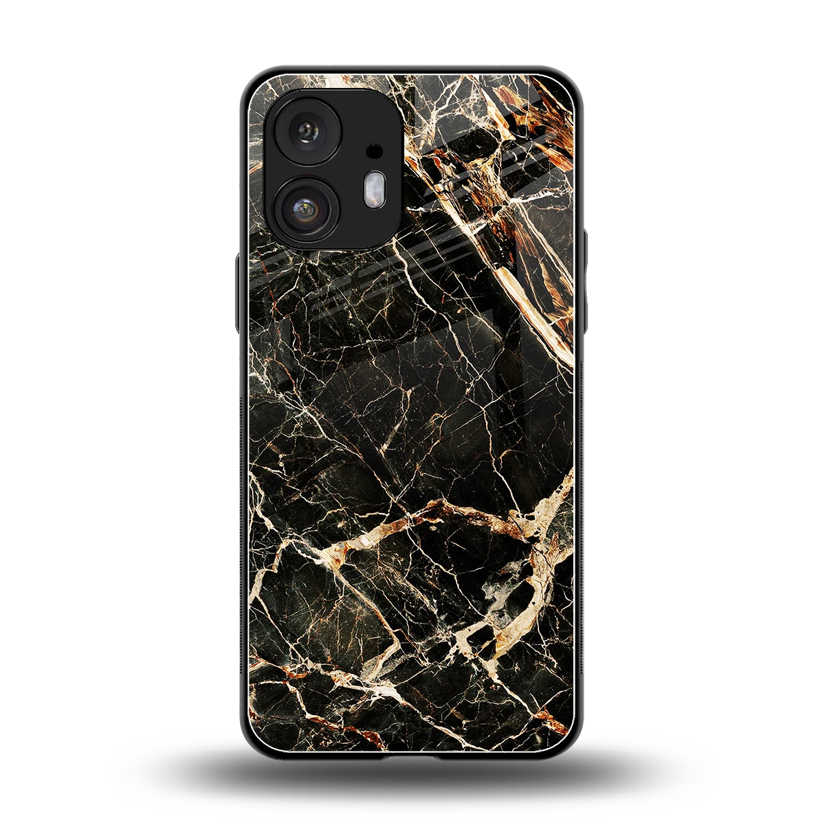Midnight Gold back phone cover | glass case for nothing phone 2