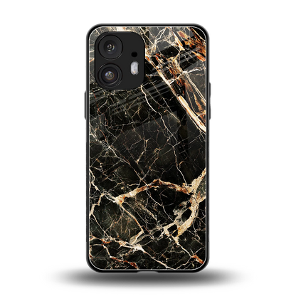 Midnight Gold back phone cover | glass case for nothing phone 2