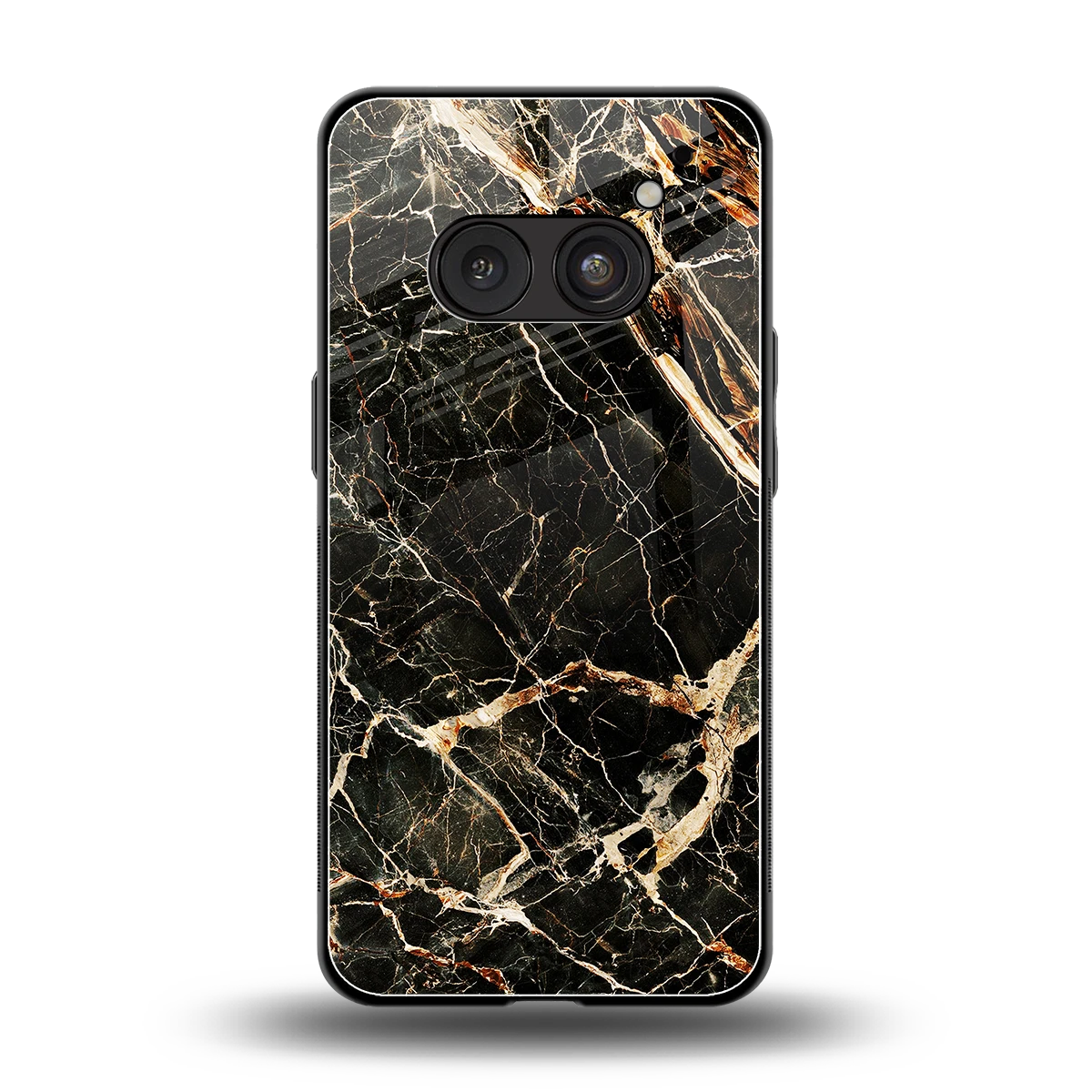 Midnight Gold back phone cover | glass case for nothing phone 2a plus