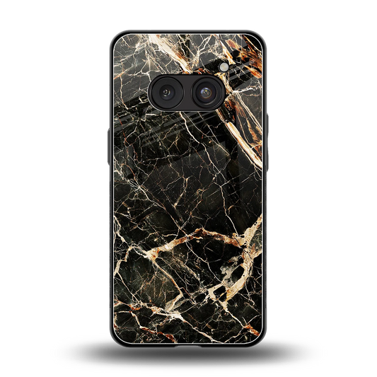 Midnight Gold back phone cover | glass case for nothing phone 2a plus