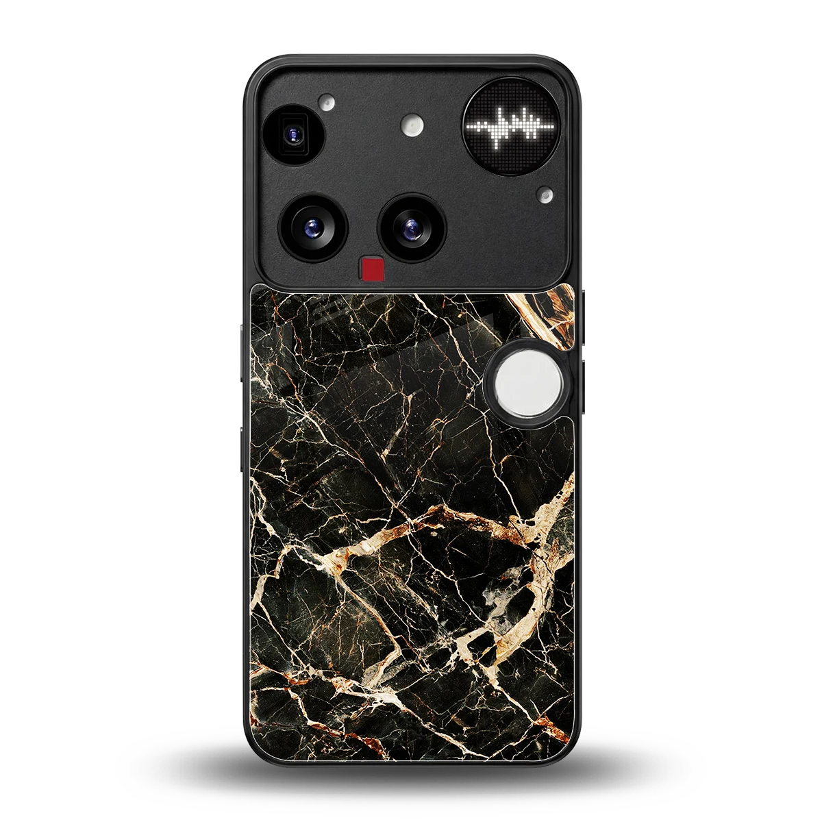 Midnight Gold back phone cover | glass case for nothing phone 3