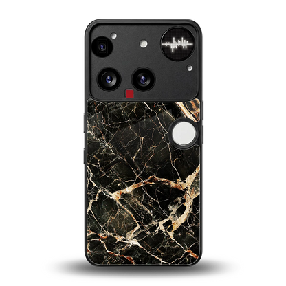 Midnight Gold back phone cover | glass case for nothing phone 3