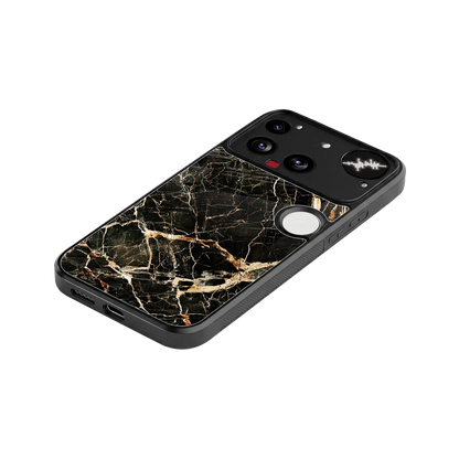 Midnight Gold stylish phone case for nothing phone 3 | glossy glass and slim fit