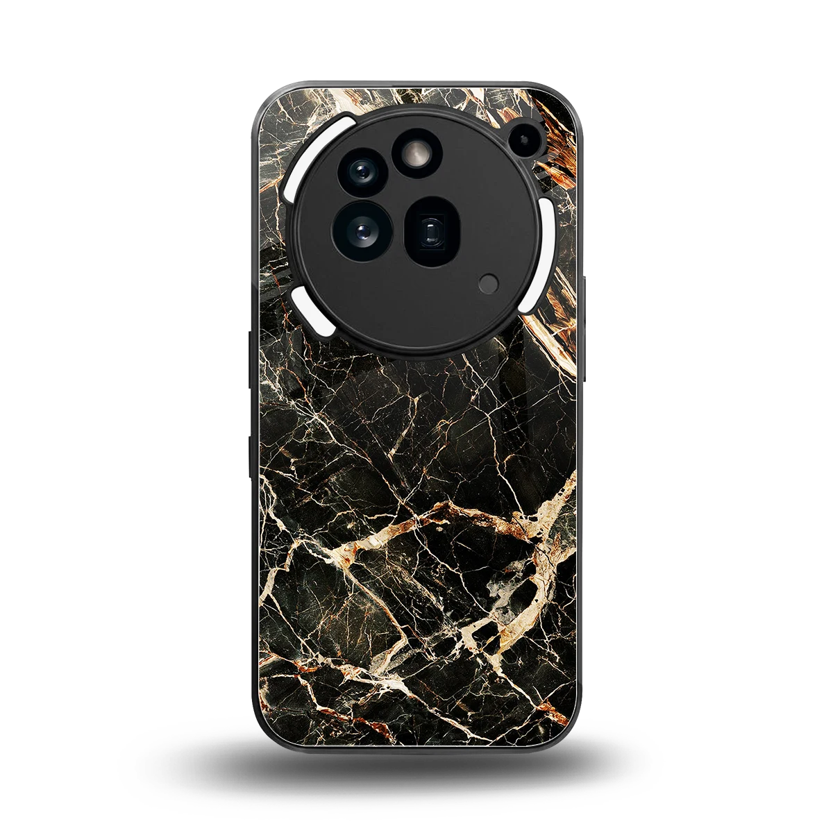Midnight Gold back phone cover | glass case for nothing phone 3a pro