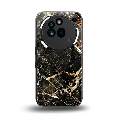 Midnight Gold back phone cover | glass case for nothing phone 3a pro