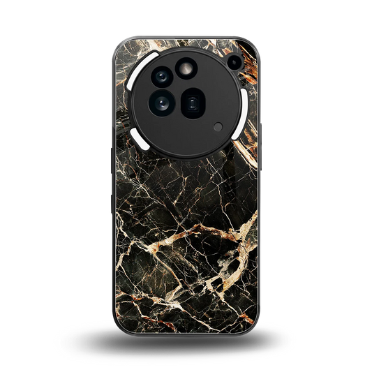 Midnight Gold back phone cover | glass case for nothing phone 3a pro