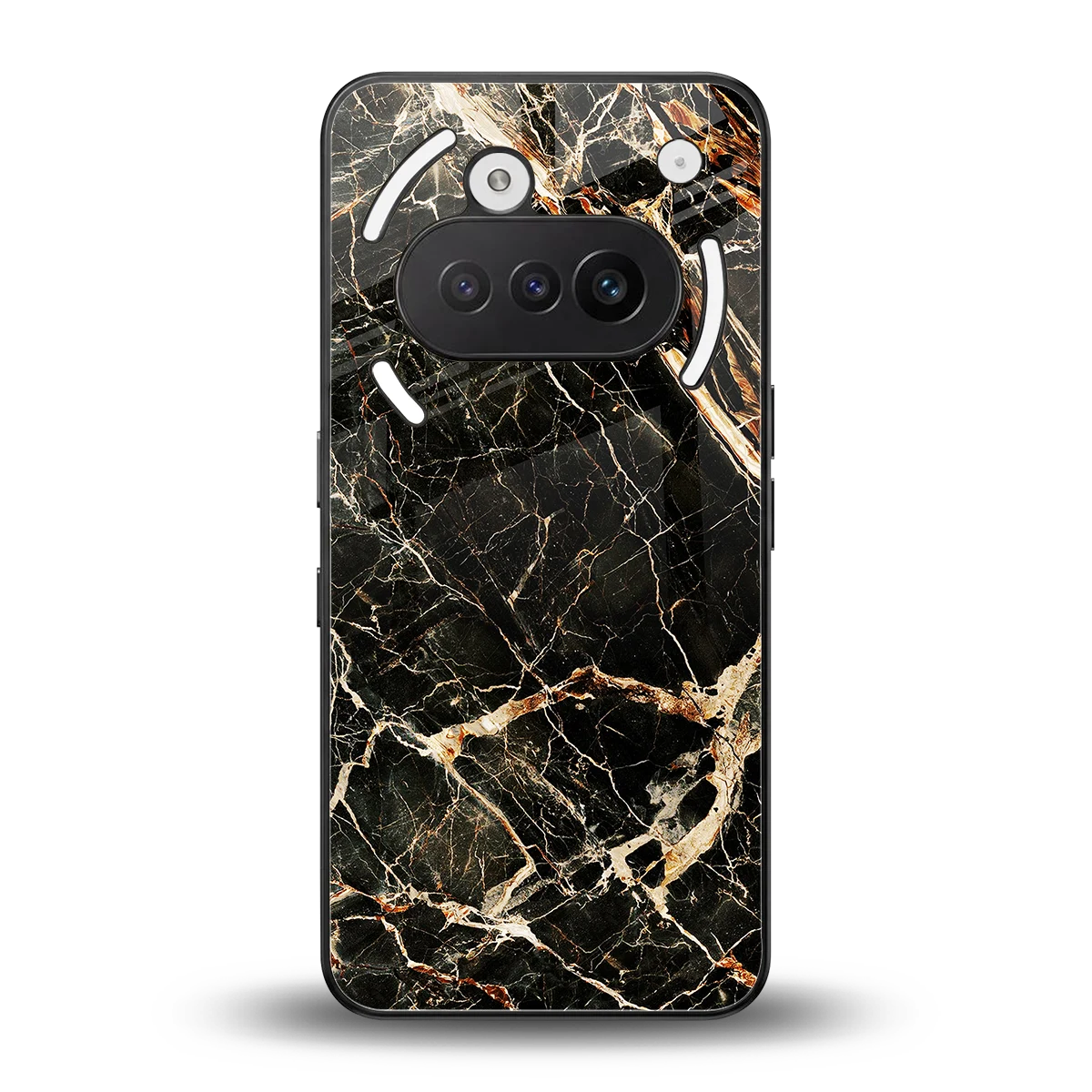 Midnight Gold back phone cover | glass case for nothing phone 3a