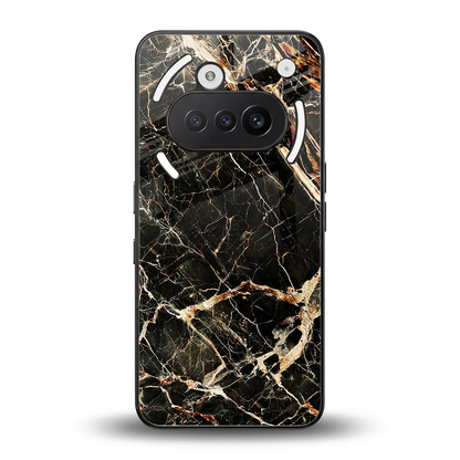 Midnight Gold back phone cover | glass case for nothing phone 3a