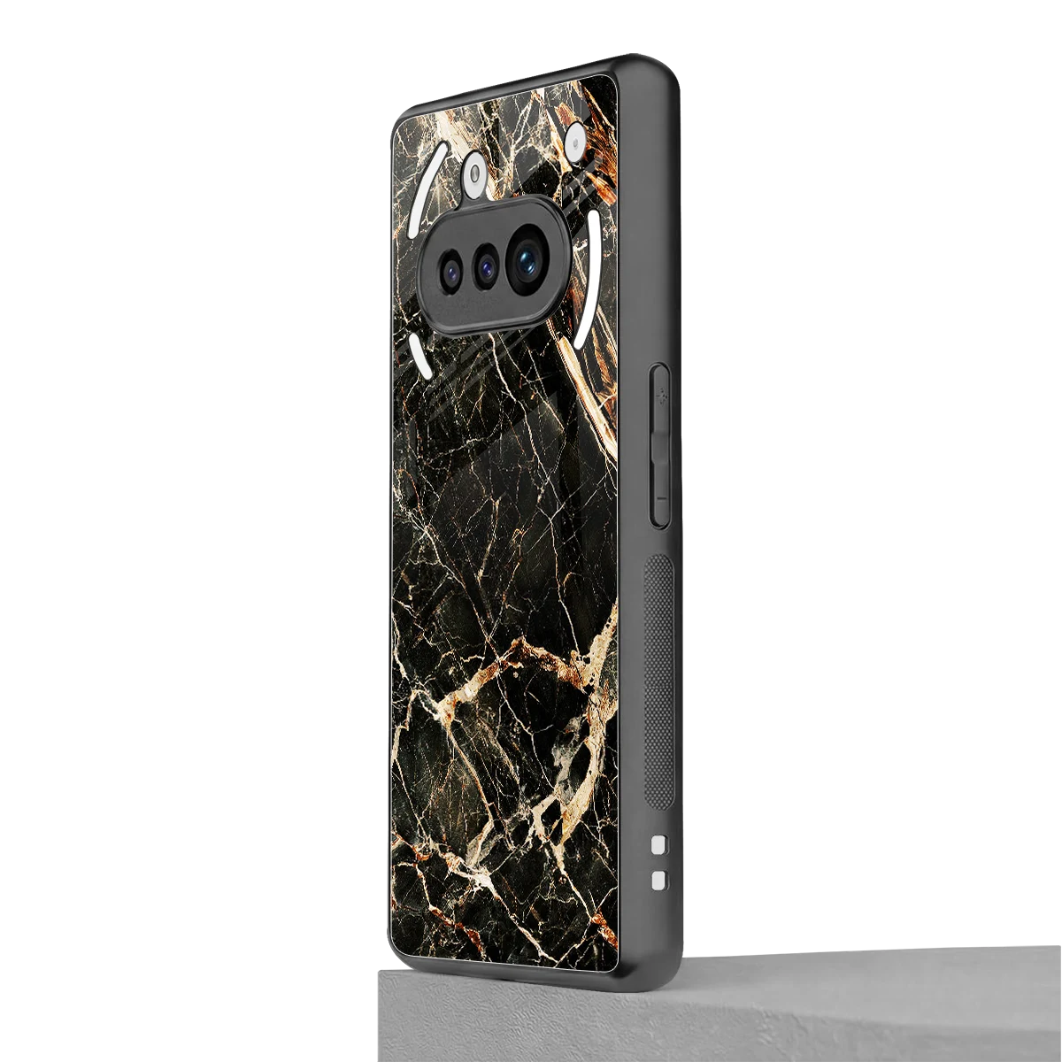 Midnight Gold nothing phone 3a mobile cover | shockproof glass phone case