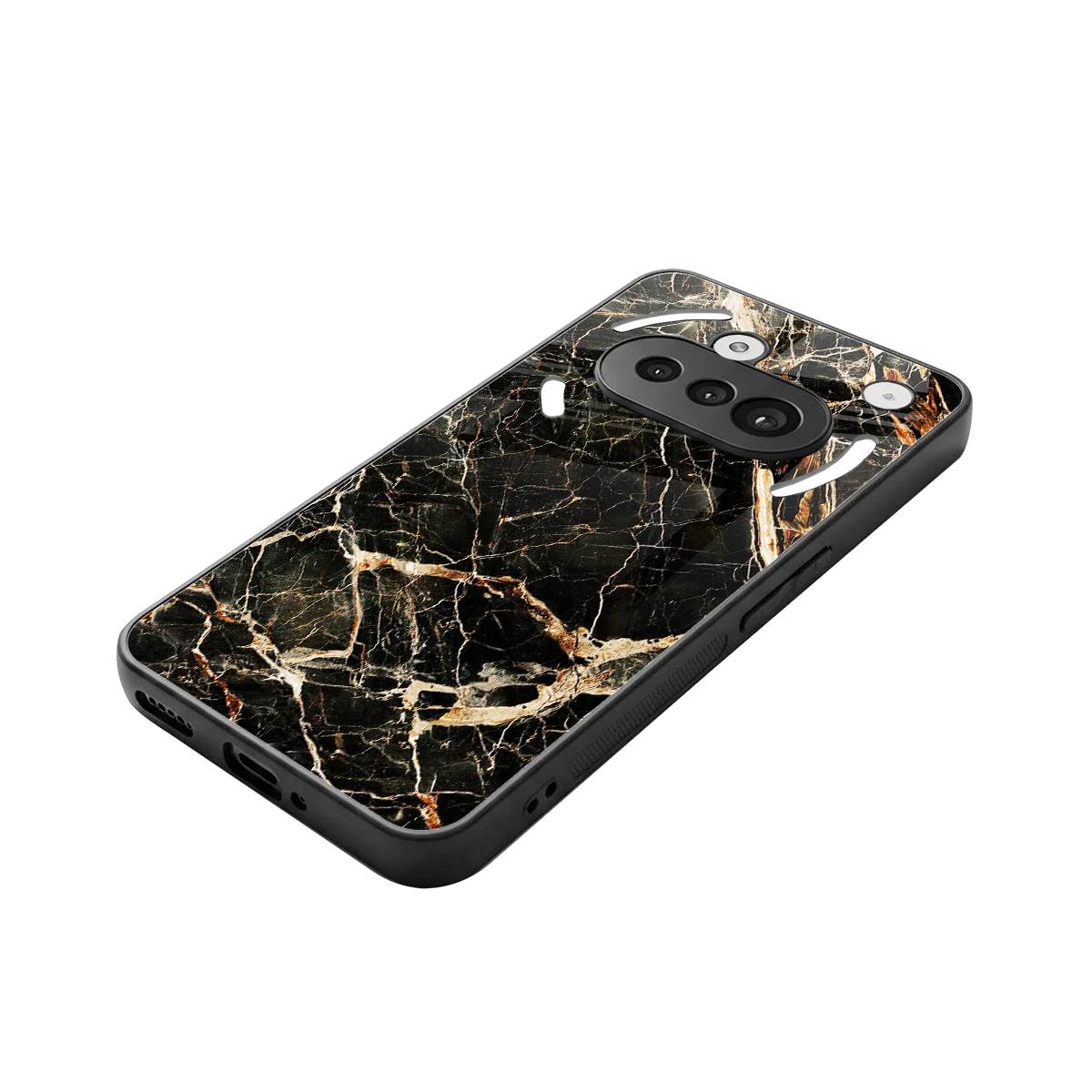 Midnight Gold stylish phone case for nothing phone 3a | glossy glass and slim fit