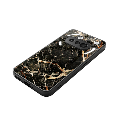 Midnight Gold stylish phone case for nothing phone 3a | glossy glass and slim fit