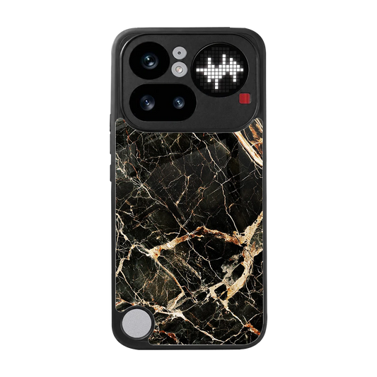Midnight Gold back phone cover | glass case for nothing phone 4a pro