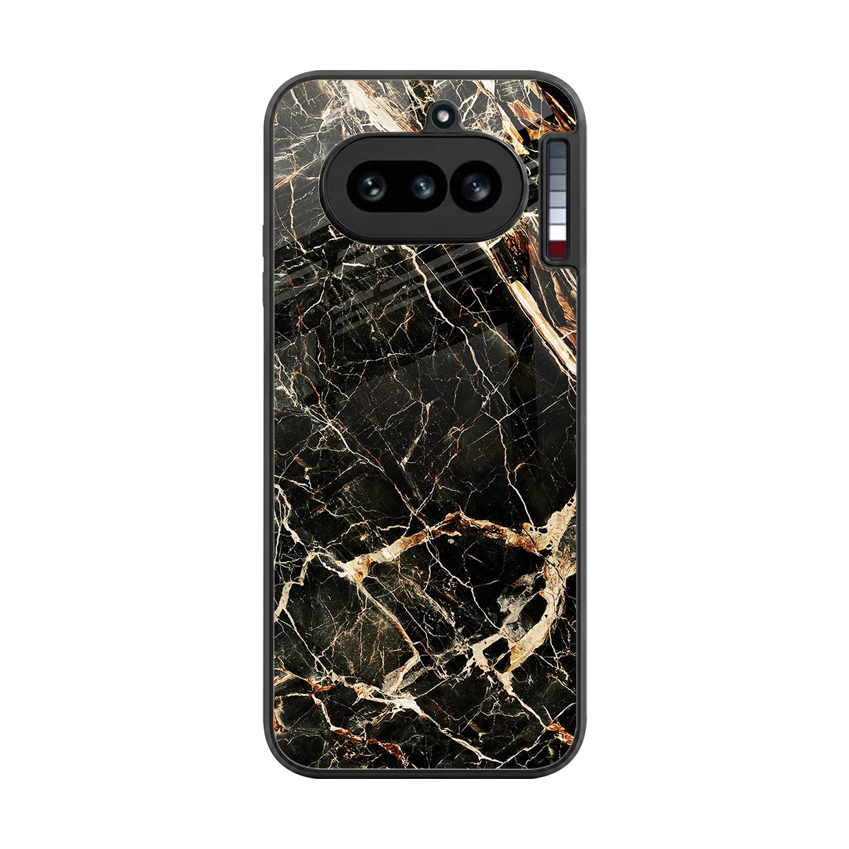 Midnight Gold back phone cover | glass case for nothing phone 4a