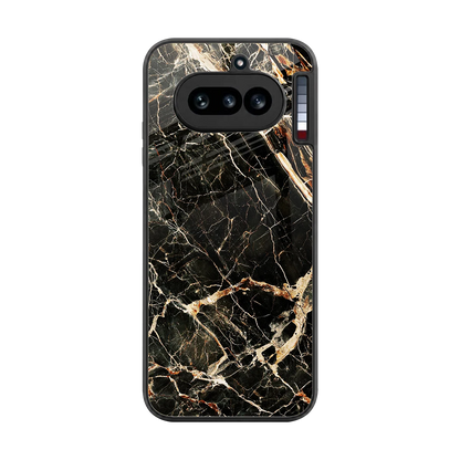Midnight Gold back phone cover | glass case for nothing phone 4a