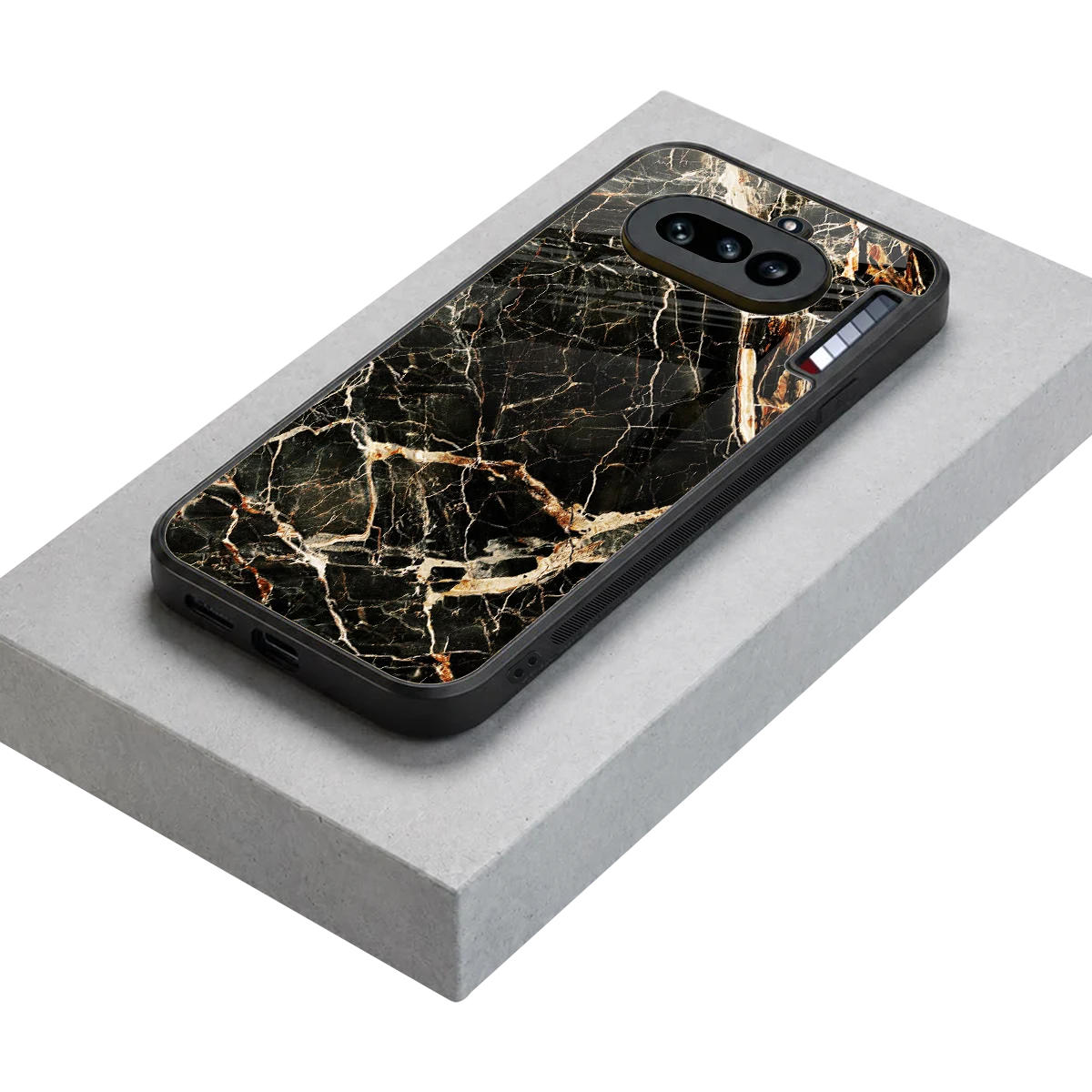 Midnight Gold stylish phone case for nothing phone 4a | glossy glass and slim fit