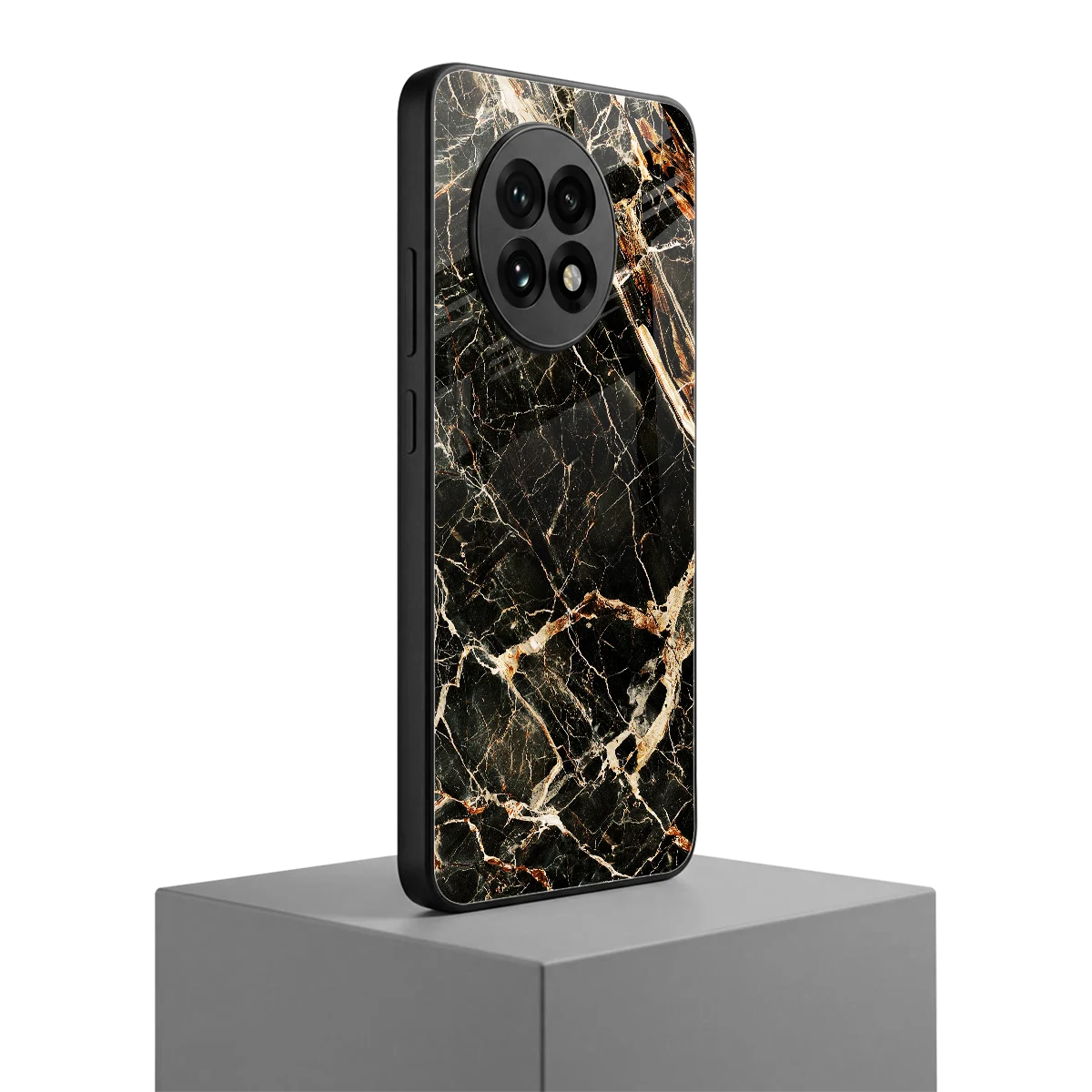Midnight Gold oneplus 13r mobile cover | shockproof glass phone case