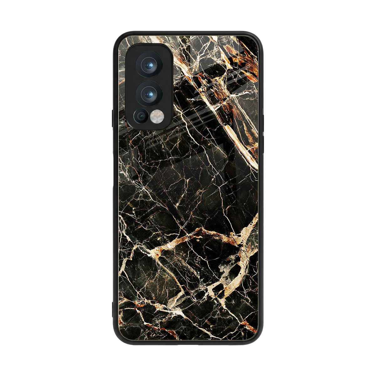 Midnight Gold back phone cover | glass case for oneplus nord 2