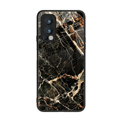 Midnight Gold back phone cover | glass case for oneplus nord 2