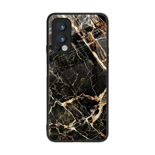 Midnight Gold back phone cover | glass case for oneplus nord 2