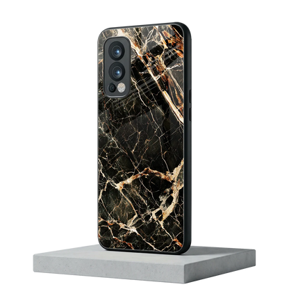 Midnight Gold oneplus nord 2 mobile cover | shockproof glass phone case