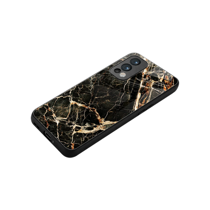 Midnight Gold stylish phone case for oneplus nord 2 | glossy glass and slim fit