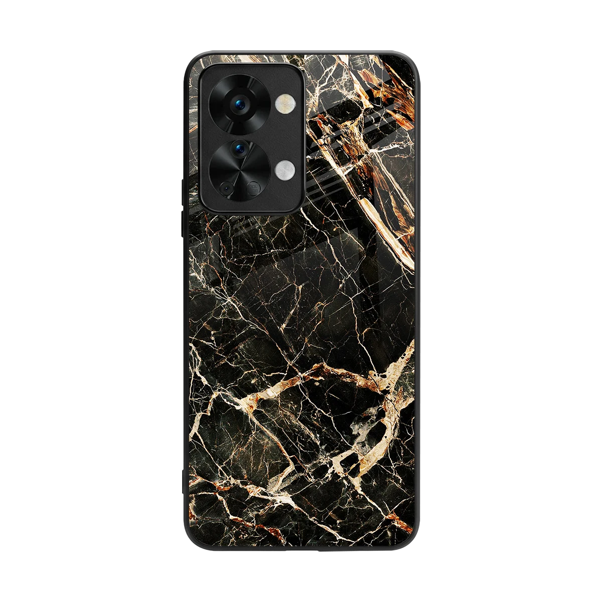 Midnight Gold back phone cover | glass case for oneplus nord 2t