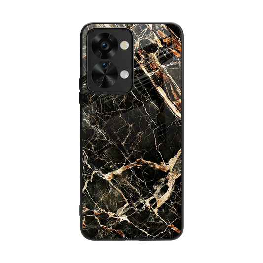 Midnight Gold back phone cover | glass case for oneplus nord 2t