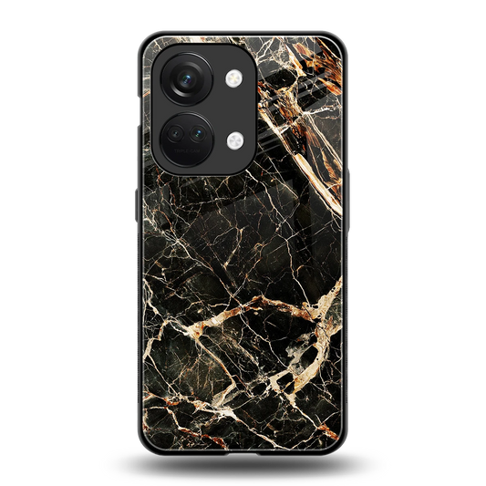 Midnight Gold back phone cover | glass case for oneplus nord 3