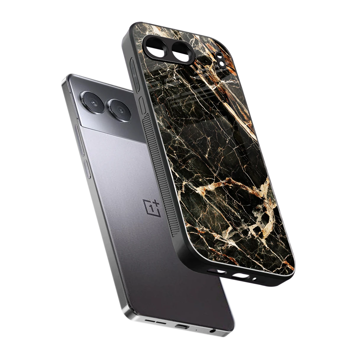 Midnight Gold sleek oneplus nord 4 cover with tempered glass back and TPU edges