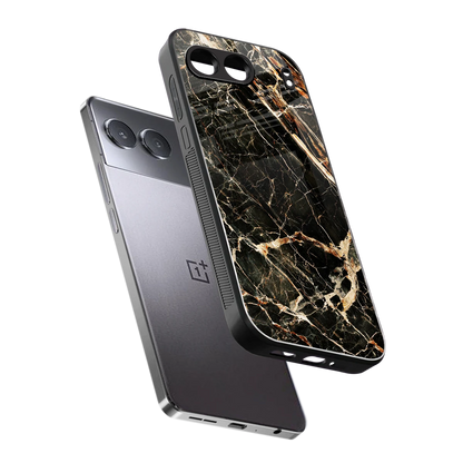 Midnight Gold sleek oneplus nord 4 cover with tempered glass back and TPU edges