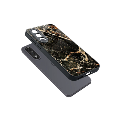 Midnight Gold sleek oneplus nord 5 cover with tempered glass back and TPU edges