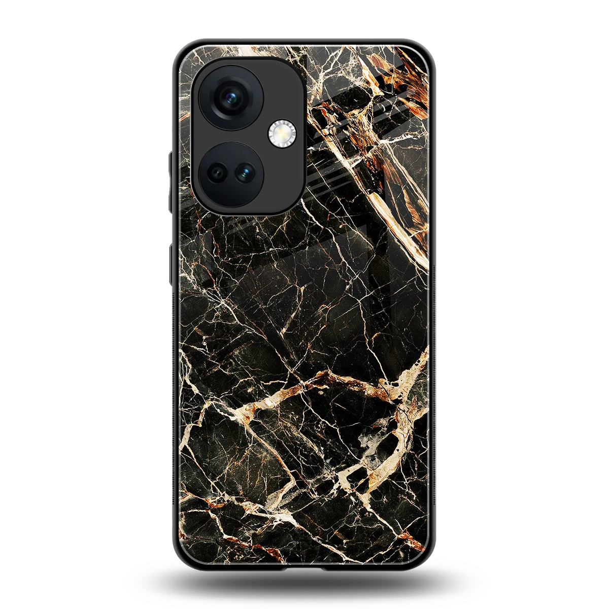 Midnight Gold back phone cover | glass case for oneplus nord ce 3