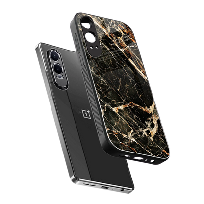 Midnight Gold sleek oneplus nord ce 4 lite cover with tempered glass back and TPU edges