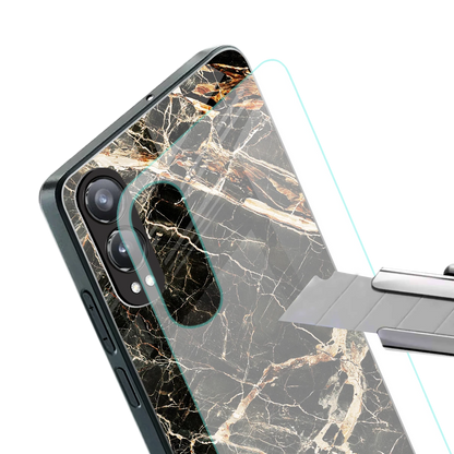 Midnight Gold stylish phone case for oneplus nord ce 4 lite | glossy glass and slim fit