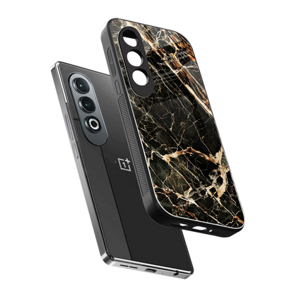 Midnight Gold sleek oneplus nord ce 4 cover with tempered glass back and TPU edges