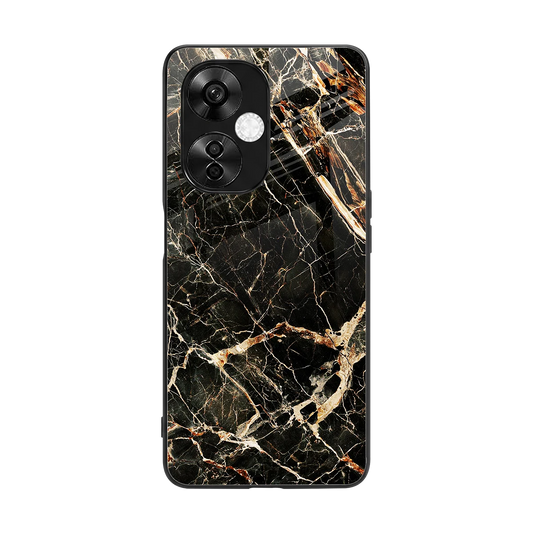 Midnight Gold back phone cover | glass case for oneplus nord ce 3 lite